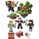 80535M Minecraft personaje cu logo imagine comestibila din vafa 30x20cm